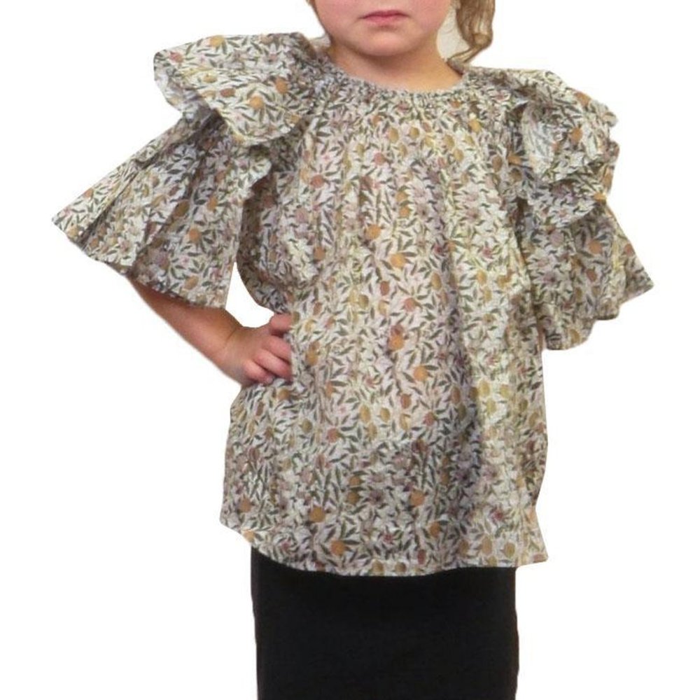 JNBY Floral Ruffle Sleeves Blouse
